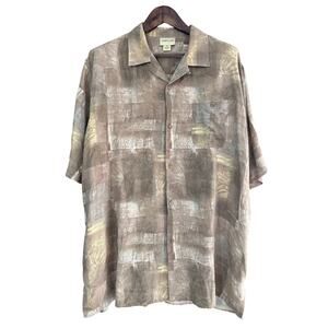 Joseph & Feiss Men's sz 2X 100% Silk Short Sleeve Shirt
